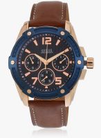 Guess W0600g3 Brown/Blue Analog Watch