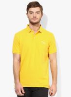 Indian Terrain Yellow Solid Polo T-Shirt