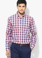 Izod Orange Check Slim Fit Casual Shirt