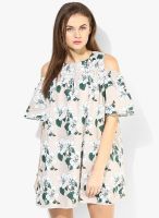 JC Collection Grey Colored Printed Asymmetric Dress