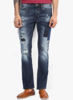 Jack & Jones Blue Mid Rise Regular Fit Jeans (Clark)