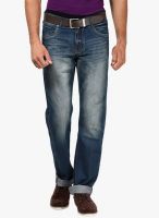 John Players Blue Low Rise Slim Fit Jeans