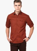 John Players Rust Solids Casual Shirts