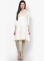 Jugnu Cream Solid Kurtas