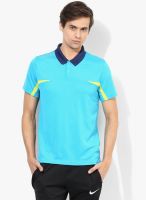 Kappa Light Blue Solid Polo T-Shirt