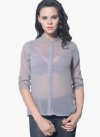 Meira Grey Solid Shirt