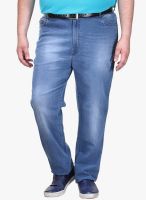 Pluss Washed Blue Regular Fit Jeans