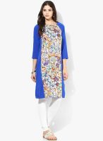 Rain & Rainbow Blue Printed Kurta