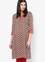 Rangmanch By Pantaloons Cotton Orange Kurta