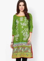 Rangmanch By Pantaloons Green Cotton Kurta