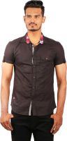 Showoff Men's Solid Casual Black Shirt