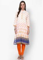 Shree Orange Printed Kurta