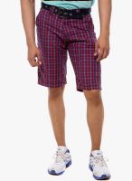 Sports 52 Wear Red Checked Shorts