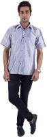Warrior Men's Solid Casual Grey Shirt