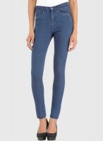 X'Pose High Rise Blue Solid Jeans