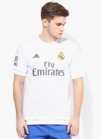 Adidas Real Madrid Real H White Football Sports Jersey
