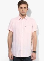 Allen Solly Peach Linen Casual Shirt