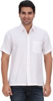 Anytime Men's Checkered Casual White Shirt