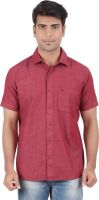 Anytime Men's Solid Casual Maroon Shirt