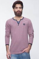 Avoir Envie Striped Men's V-neck Multicolor T-Shirt