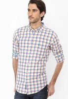 Basics Checks Red Casual Shirt