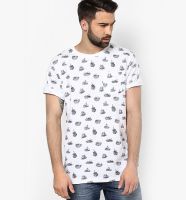 Bellfield White Round Neck T-Shirt