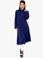 Bhama Couture Blue Solid Kurta