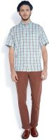 ColorPlus Men's Checkered Casual Brown Shirt