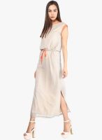 Color Cocktail Grey Colored Printed Maxi Dress