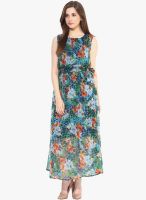 Color Cocktail Multicoloured Printed Maxi Dress