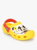 Crocs CC Mickey Paint Splatter Yellow Clogs