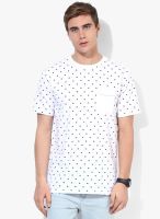 DC All Over Crew Kttp White Round Neck T-Shirts