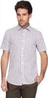 Denimlab Men's Checkered Casual White, Red Shirt Denimlab Men's Checkered Casual White, Red Shirt