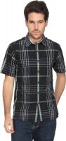 Denimlab Men's Checkered Casual Dark Green Shirt