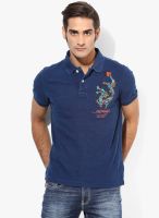 Ed Hardy Blue Polo T-Shirt