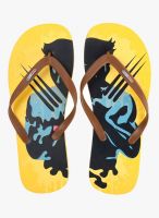 FlipSide The Wolf Yellow Flipflops