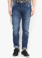 Flying Machine Blue Mid Rise Slim Fit Jeans (Prince)