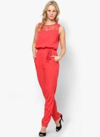 Harpa Red Solid Jumpsuit