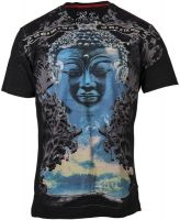 Huetrap Graphic Print Men's Round Neck Black T-Shirt