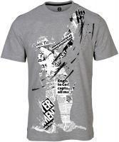 Huetrap Graphic Print Men's Round Neck Grey T-Shirt