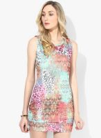 I AM FOR YOU Multicoloured Printed Bodycon Dress