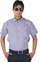 Ignu Men's Checkered Casual Blue, Red, White Shirt