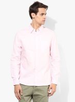 Incult Pink Solid Slim Fit Casual Shirt