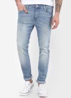Incult Skinny Jeans In Light Wash With Rips