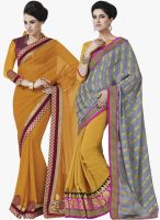 Indian Women By Bahubali Combo of 2 Multicoloured Embellished Sarees