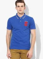 Izod Blue Solid Polo T-Shirts
