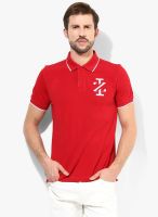 Izod Red Solid Polo T-Shirt