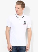 Izod White Solid Polo T-Shirt