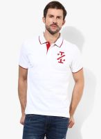 Izod White Solid Polo T-Shirt