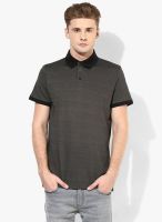 Jack & Jones Grey Solid Polo T-Shirts